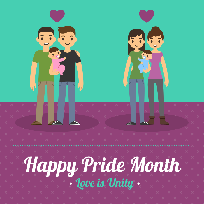 Mes del Orgullo Love is Unity Instagram Post Template Plantilla para Instagram del Mes del Orgullo Love is Unity